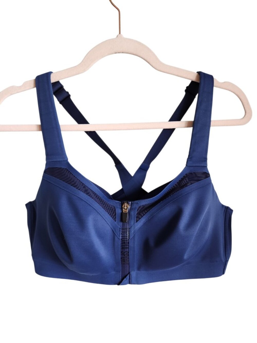 Victoria's Secret Sports Bra 36D Blue Women's Incredible Knockout Ultra Max High